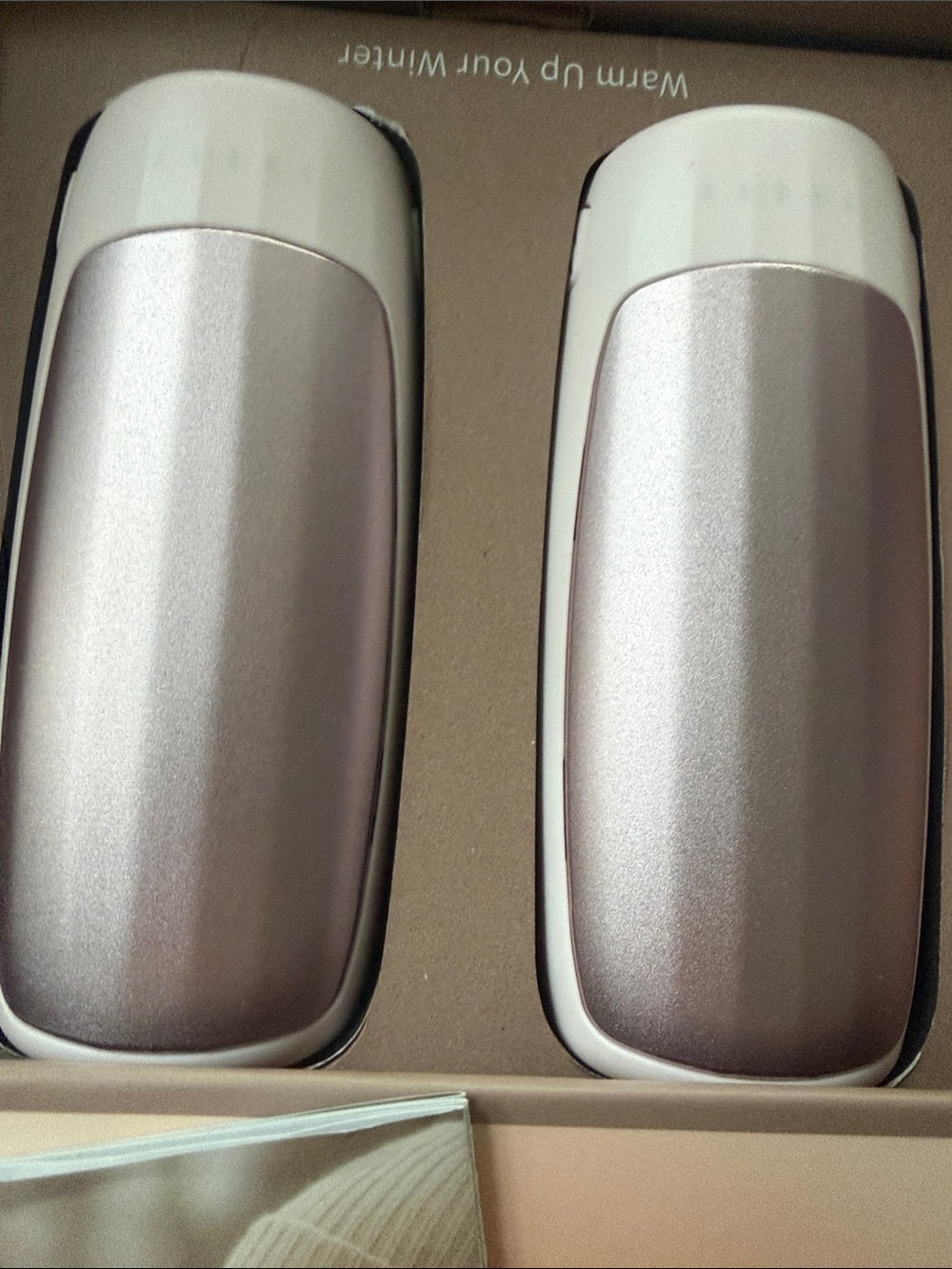 Sleek Metallic hand warmers/with charger